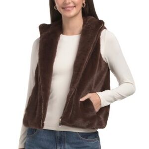 Christian Siriano Faux Fur Vest